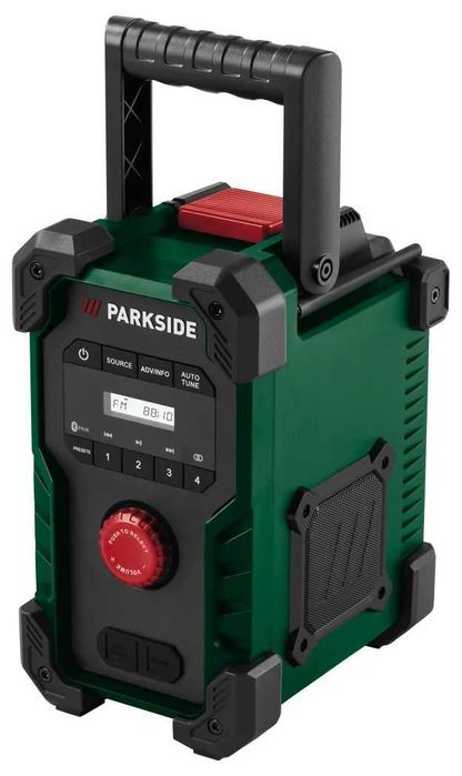 Parkside PBR F10 A1 строително радио с FM, Bluetooth USB Flash players-захранва се с 12V,20V,220V