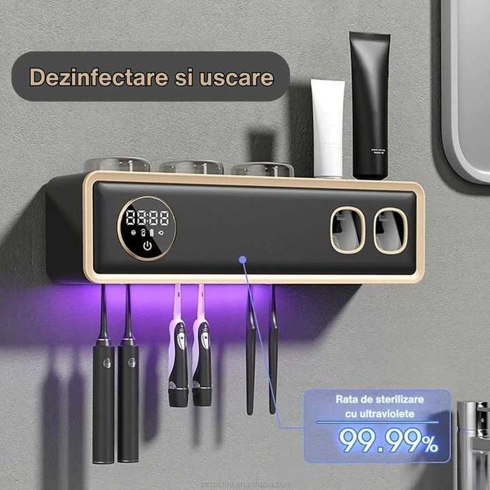 Стерилизатор за зъбни четки с дозатор за паста