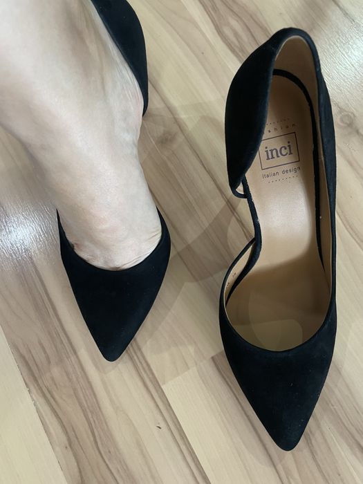 Туфли замшевые, кожа