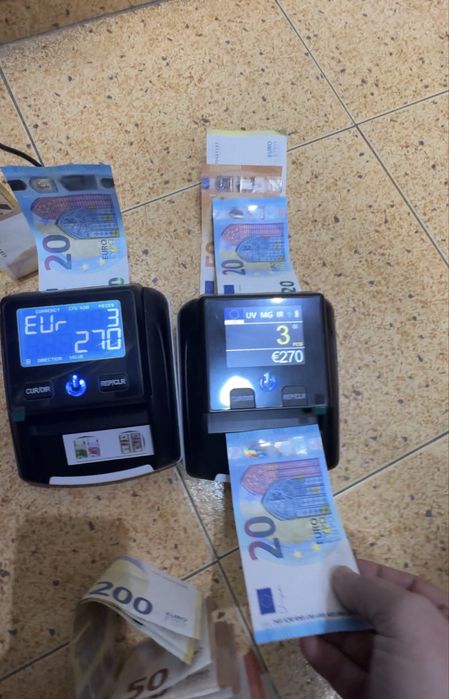 Детектор за банкноти евро, долар и английски лири