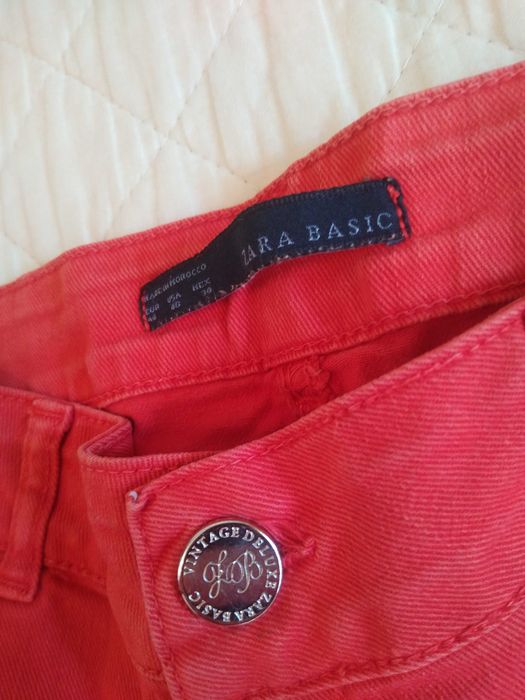 Blugi roșii,chic dame mărimea 40