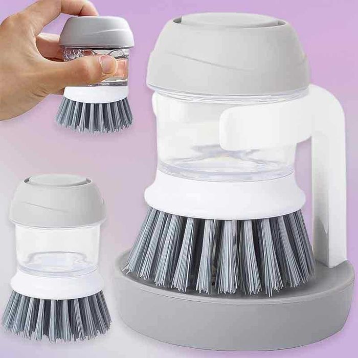 Четка за почистване с диспенсър и поставка