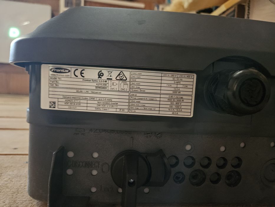 Invertor Fronius Symo 5-0-3M, cu contorul inteligent de 65A-3 și manag