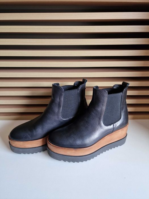 Ghete piele Carinii platforma 38