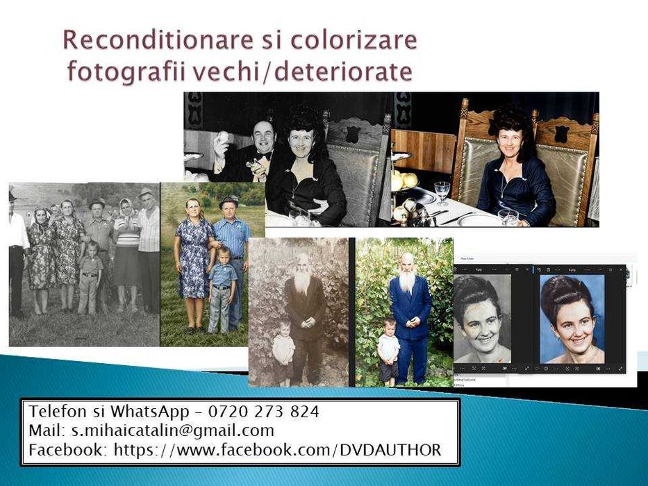 Prelucrare/restaurare/editare fotografii vechi si noi - colorizare