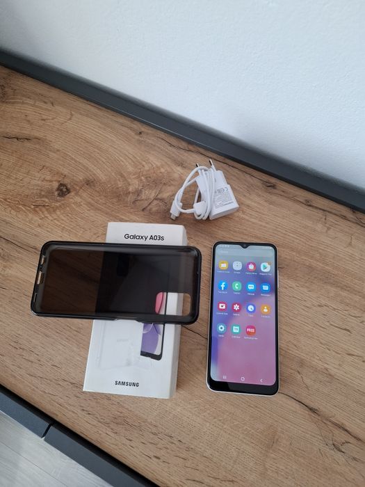 Telefon Samsung Galaxy A03s + incarcator original Samsung (aspect  impecabil )