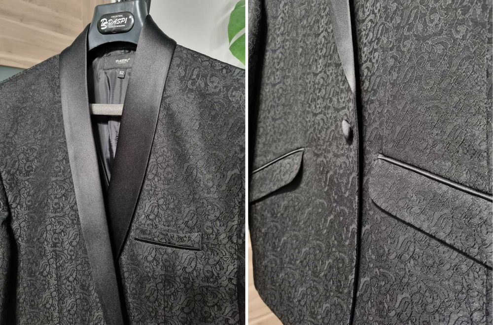 Costum ceremonie negru, cambrat, Costum de nunta elegant barbati