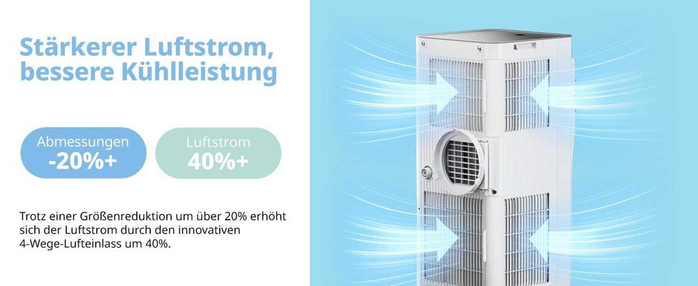 Климатик 3 в 1 Comfee "Easy Cool 9000" със силен въздушен поток, за помещения до 33 м²