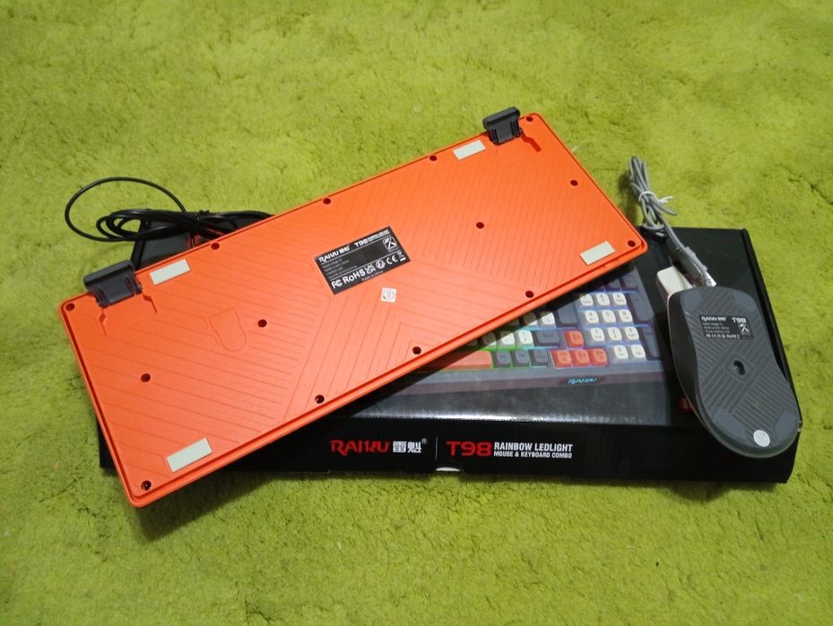 Raiku T98 Rainbow ledlight mouse and keyboard combo