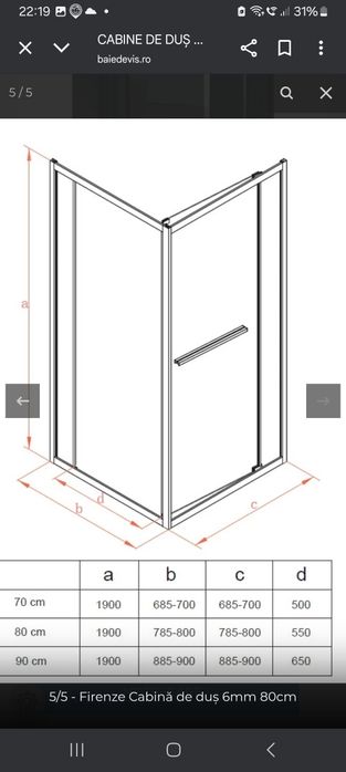 Cabina dus nedesfacuta