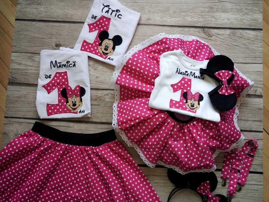 Set minni fucsia roz - la comanda 1 2 3 ani