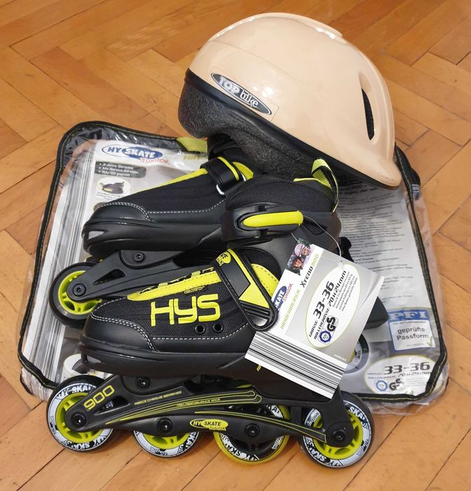 Role HYSkate Junior noi, sistem ajustabil, casca, marime 33-36