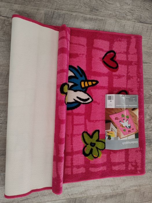 Covor roz cu unicorn  pentru copii Disney