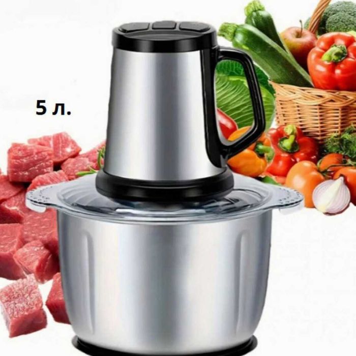 ПРОФЕСИОНАЛЕН електрически ЧОПЪР месомелачка 5L.