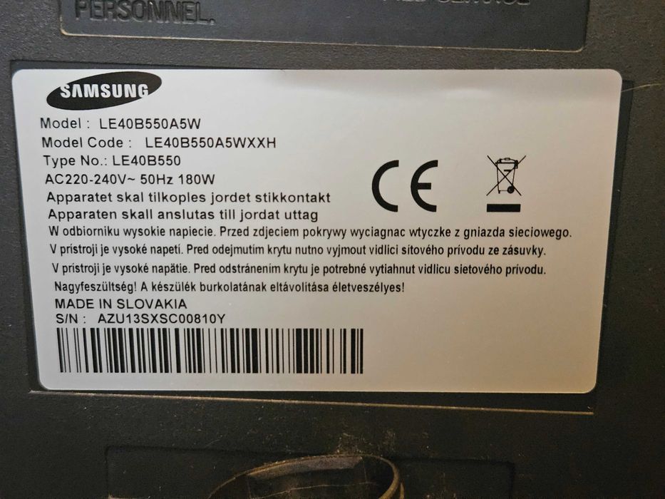 TV Samsung LE40B550 (2009)
