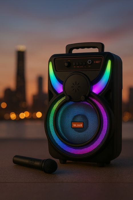 Преносима акумулаторна тонколона -8.5 инча  Bluetooth караоке