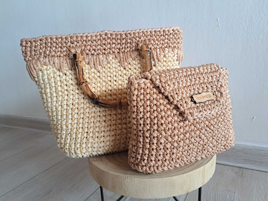 Сет чанта и портмоне ръчна изработка