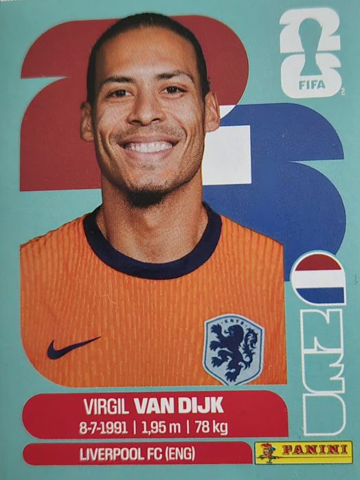 Vand sticker cu Van Dijk din colectia Panini World cup 2026