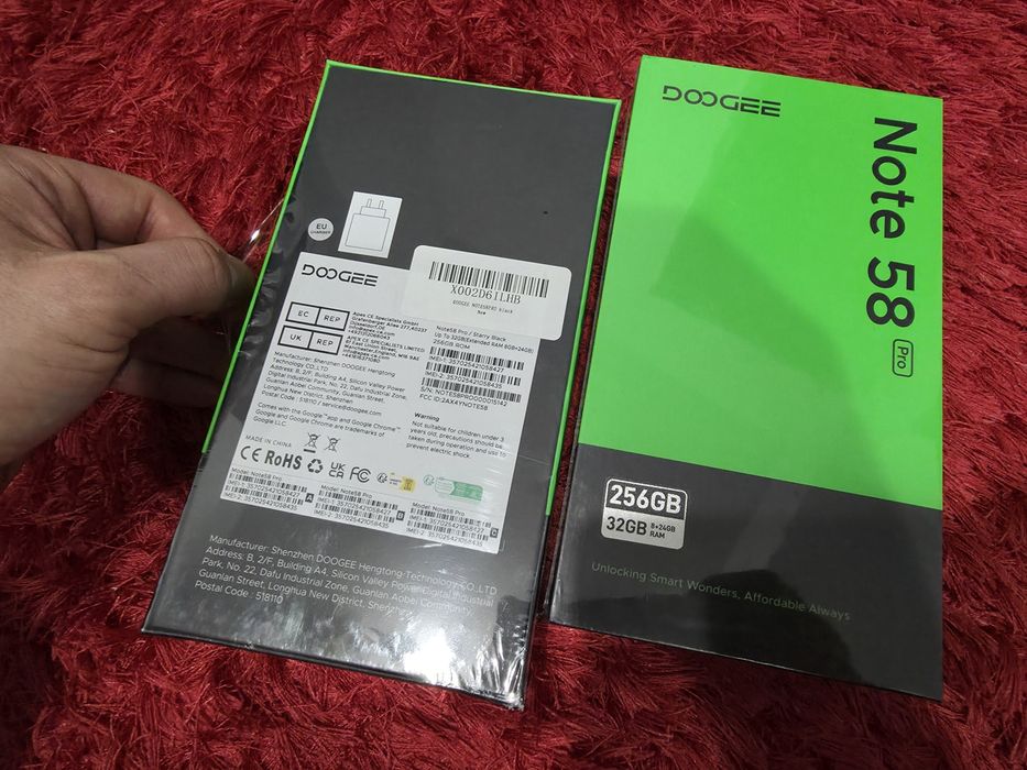-Doogee Note 58Pro, Nou, 128Gb, 8Ram+24 extins, 0 cicluri incarcare, n