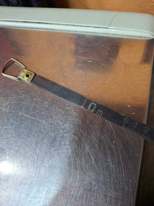 Българска геодезическа ролетка от соца, 10 м, 1972 г.