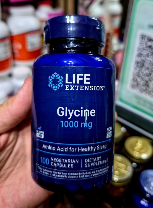 ДОСТАВКИ НЕТ Life Extension глицин 1000мг на каждую капсулу 100шт USA