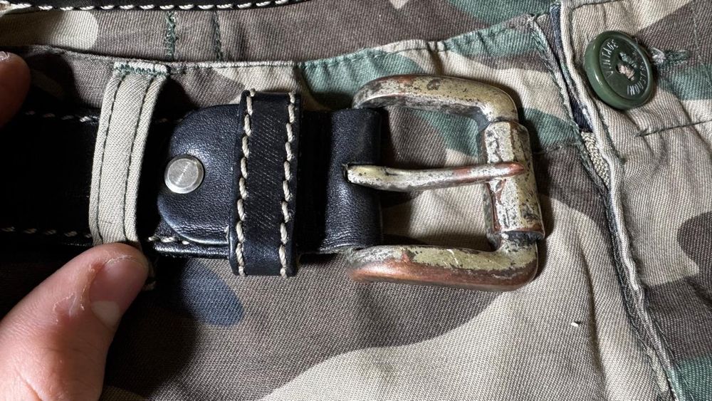 Винтажный кожанный ремень