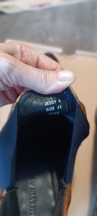 Ghete Chelsea Melvin & Hamilton „Jessy 4” din piele, mărimea 42 (Maro/Cognac)
