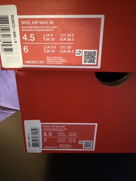 adidasi Originali Nike Air Max 90 Noi Marime 38 si 36.5