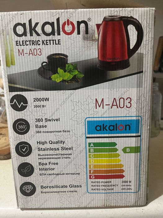 Продается электрический чайник Akalon M-A03 новый в упаковке