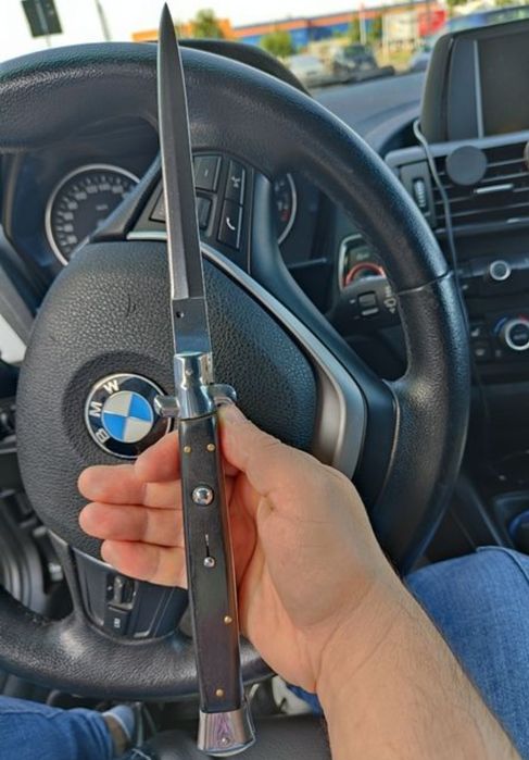 Briceag Italian, Cuțit Italian model Stileto , 34cm  + husa