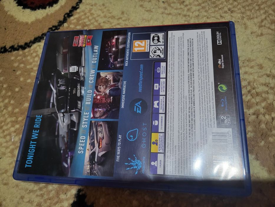 Need for speed  Cd PS4