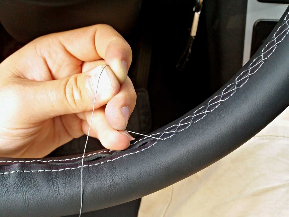 Imbracare volan in piele naturala Nappa