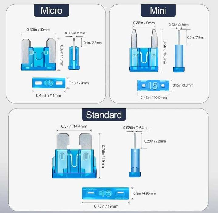 Комплект автомобилни предпазители/бушони