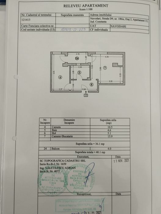 Studio decomandat Mamaia Nord