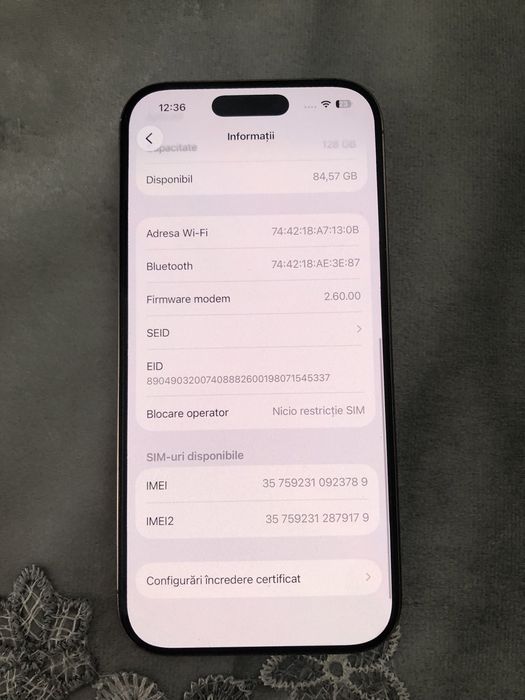 Iphone 16 pro gold/schimb