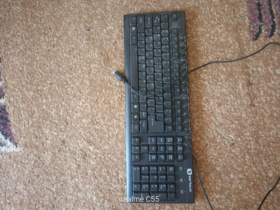 Tastatură Multimedia Serioux, Neagră, Conexiune USB/PS2 - Stare Bună