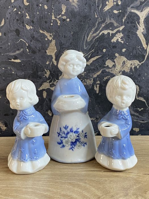 Свещнищи  дървени и порцеланови