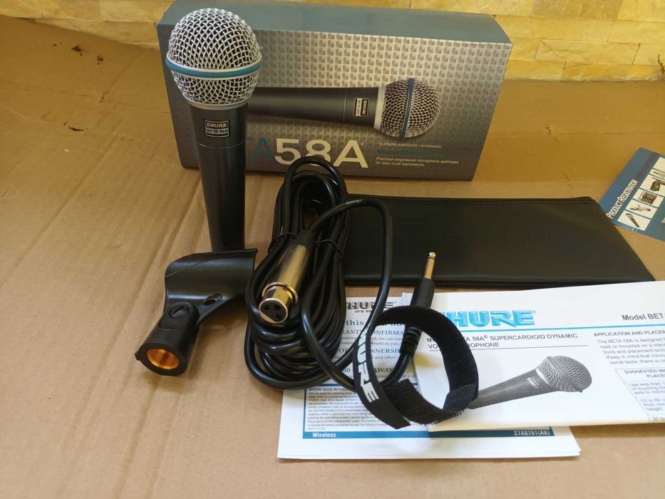 Microfon profesional tip Shure Beta 58A Microfon tobe/percutie/studio
