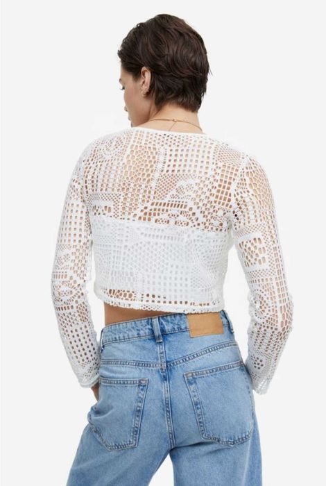 Блуза с голи рамене, английска бродерия, дамска риза, мрежесто болеро