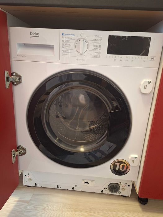 Mașină de spălat cu uscător încorporabilă Beko HITV8736B0W, 8/5 kg - stare ca nou