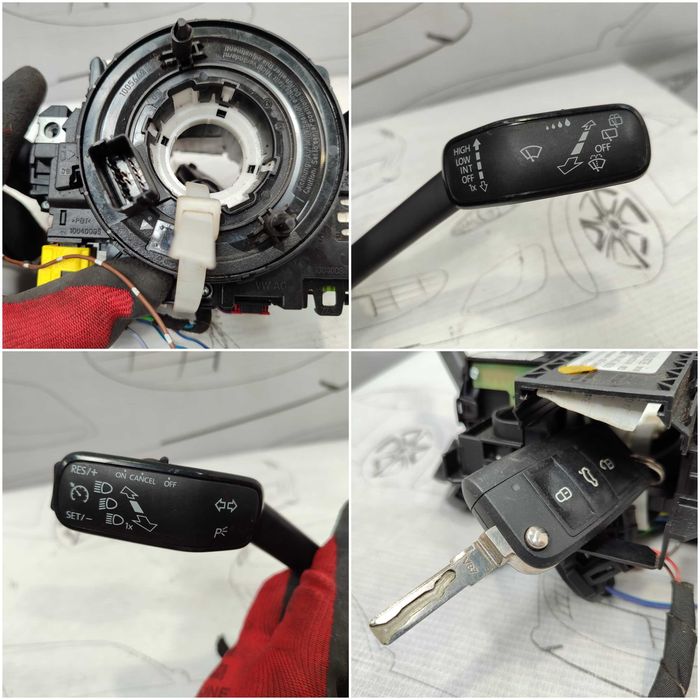 Ansamblu manete comenzi volan + spiră Skoda Octavia Mk3 (5E) 5Q0953549C 2014 / [2013-2019] / (5B3)
