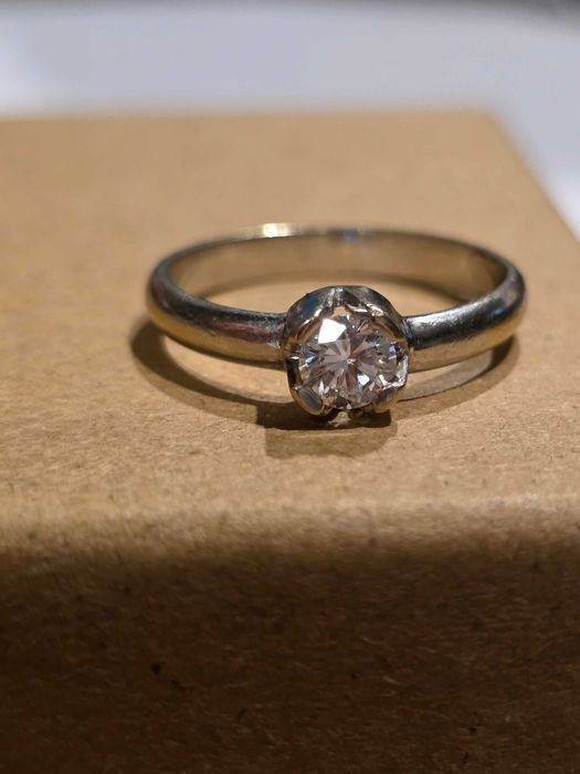 Inel Aur 18 kt Diamant natural 0.5 ct