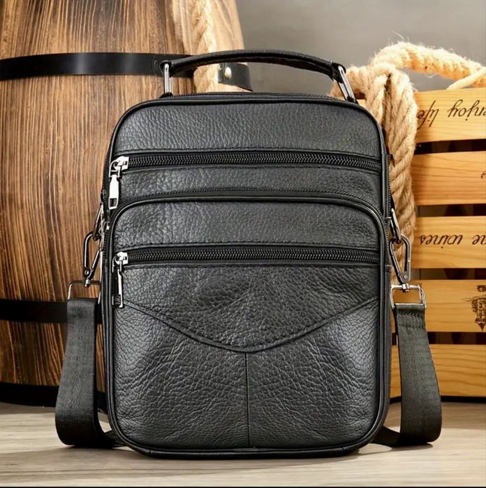 Мъжки кожени чанти/Премиум функционални от естест. кожа -10% Промоция!