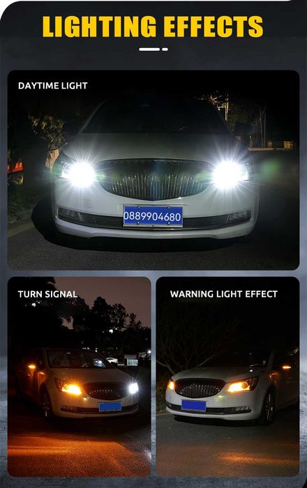 DRL Лед дневна светлина + Лед мигач 3200 lum