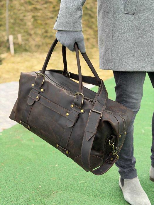 Geantă din piele naturală. Geantă de voiaj. CADOU