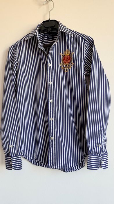 Cămașă Dama Ralph Lauren cu dungi și emblemă brodată – Mărimea 4 (S)