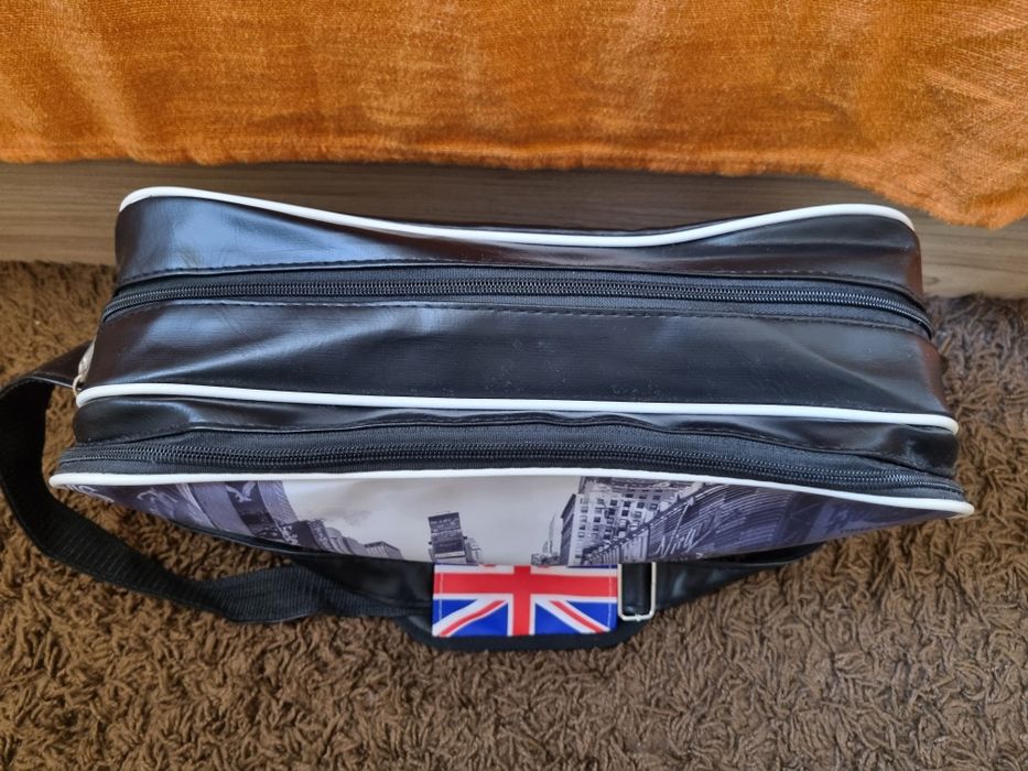 Geanta umar piele mare, neagra Noua