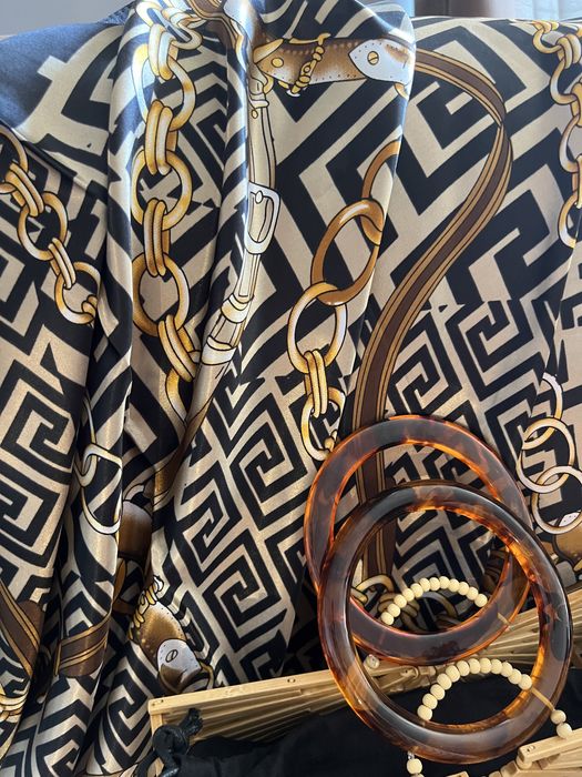 Уникален  голям шал кашмир в стил  Van Cleef