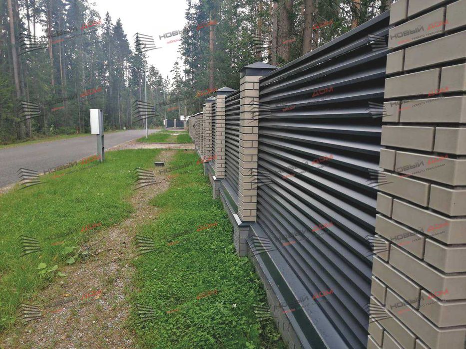 Забор жалюзи из металла