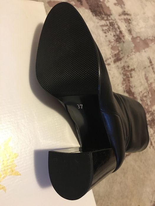 Cizme cu toc din piele naturala - NOI